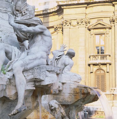 Symbolische Figur des Nils, von der Fontana dei Quattro Fiumi (Brunnen der vier Flüsse), 1651 von Gian Lorenzo Bernini